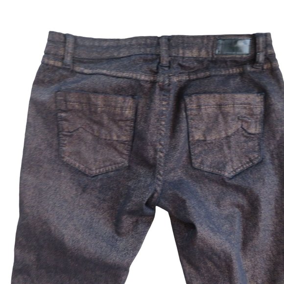 Jeans by Buffalo 'Vegas' Skinny Jeans Small 29/8 Black Gold Metallic Mid Rise - Picture 6 of 11